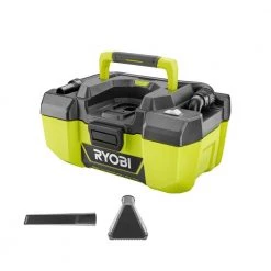 RYOBI ONE+ 18V 3 Gal. Project Wet/Dry Vacuum with Accessory Storage (Tool Only) with 1-1/4 in. Crevice Tool and Utility Nozzle