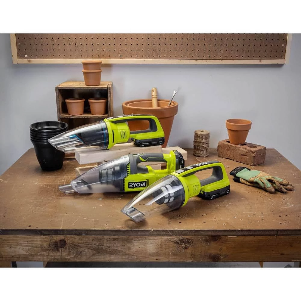 RYOBI ONE+ 18V Cordless Wet/Dry Hand Vacuum Kit with 2.0 Ah Battery and Charger - Image 10