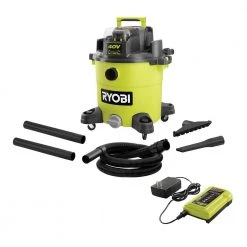 RYOBI 40V 10 Gal. Cordless Wet/Dry Vacuum Kit with 40V 4.0 Ah Battery and 40V Charger