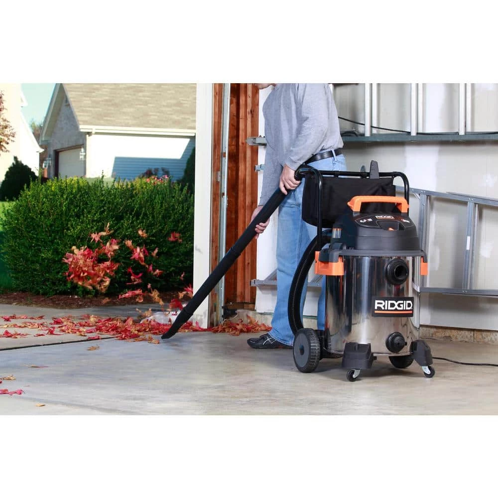 RIDGID 16 Gallon 6.5 Peak HP Stainless Steel Wet/Dry Shop Vacuum with Fine Dust Filter, Locking Hose and Accessories - Image 12