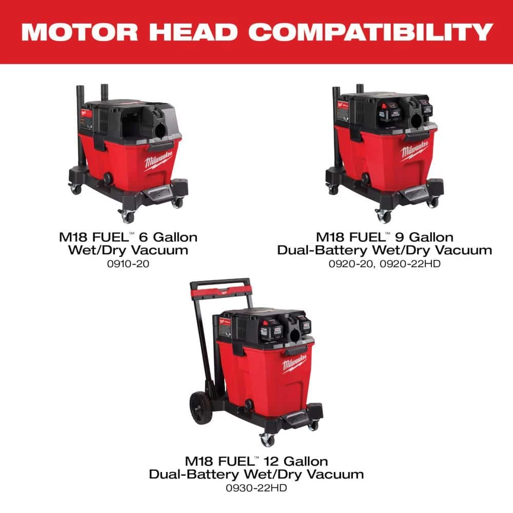 M18 FUEL Wet/Dry Vacuum Cordless Motor Head for Milwaukee Wet/Dry Shop Vacuums - Image 3