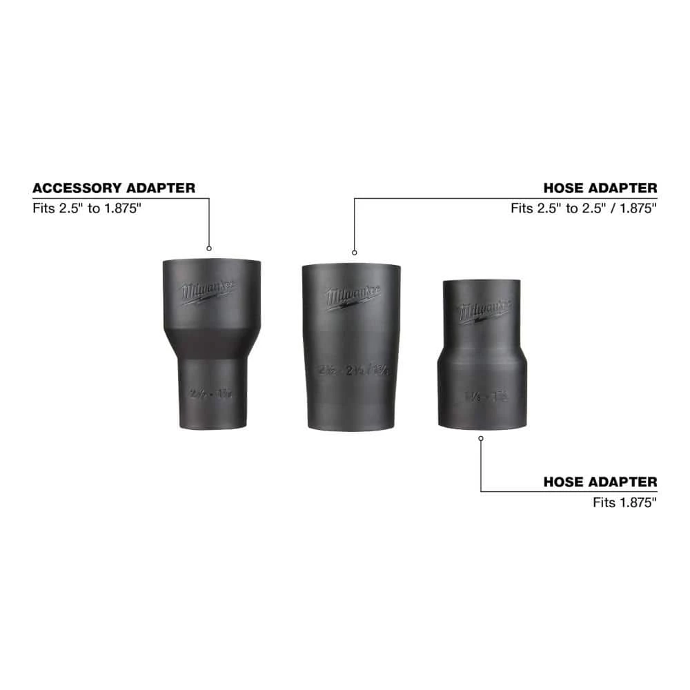 Milwaukee Hose and Accessory Adapter Kit for Wet/Dry Shop Vacuums (3-Piece) - Image 3