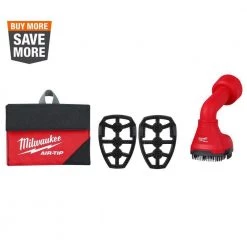 Milwaukee AIR-TIP 1-1/4 in. - 2-1/2 in. Swiveling Palm Brush Wet/Dry Shop Vacuum Attachment (1-Piece)