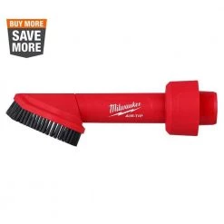 Milwaukee AIR-TIP 1-1/4 in. - 2-1/2 in. Rotating Corner Brush Tool Wet/Dry Shop Vacuum Attachment (1-Piece)