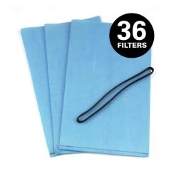 MULTI FIT Replacement Bag Filters with Band for Select Husky, Stinger and Bucket Head Wet Dry Vacs (36-Pack)