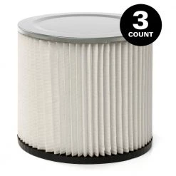 MULTI FIT Standard Replacement Cartridge Filter for Most Shop-Vac Branded Wet/Dry Shop Vacuums (3-Pack)