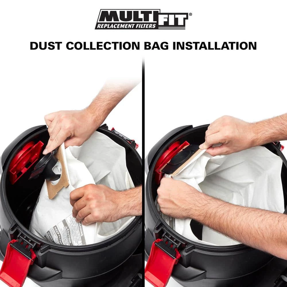 MULTI FIT 15 Gallon to 22 Gallon Dust Collection Bags for Shop-Vac Branded Wet/Dry Shop Vacuums (3-Pack) - Image 4