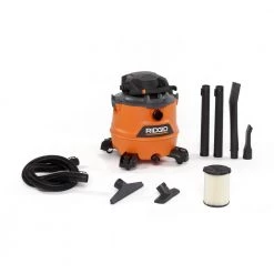 RIDGID 16 Gallon 6.5 Peak HP NXT Wet/Dry Shop Vacuum with Detachable Blower, Filter, Locking Hose and Accessories