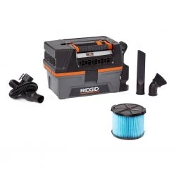 RIDGID 3 Gallon 18-Volt Cordless Handheld NXT Wet/Dry Shop Vacuum (Tool Only) with Filter, Expandable Hose and Accessories