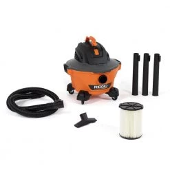 RIDGID 6 Gallon 3.5 Peak HP NXT Wet/Dry Shop Vacuum with Filter, Locking Hose and Accessories
