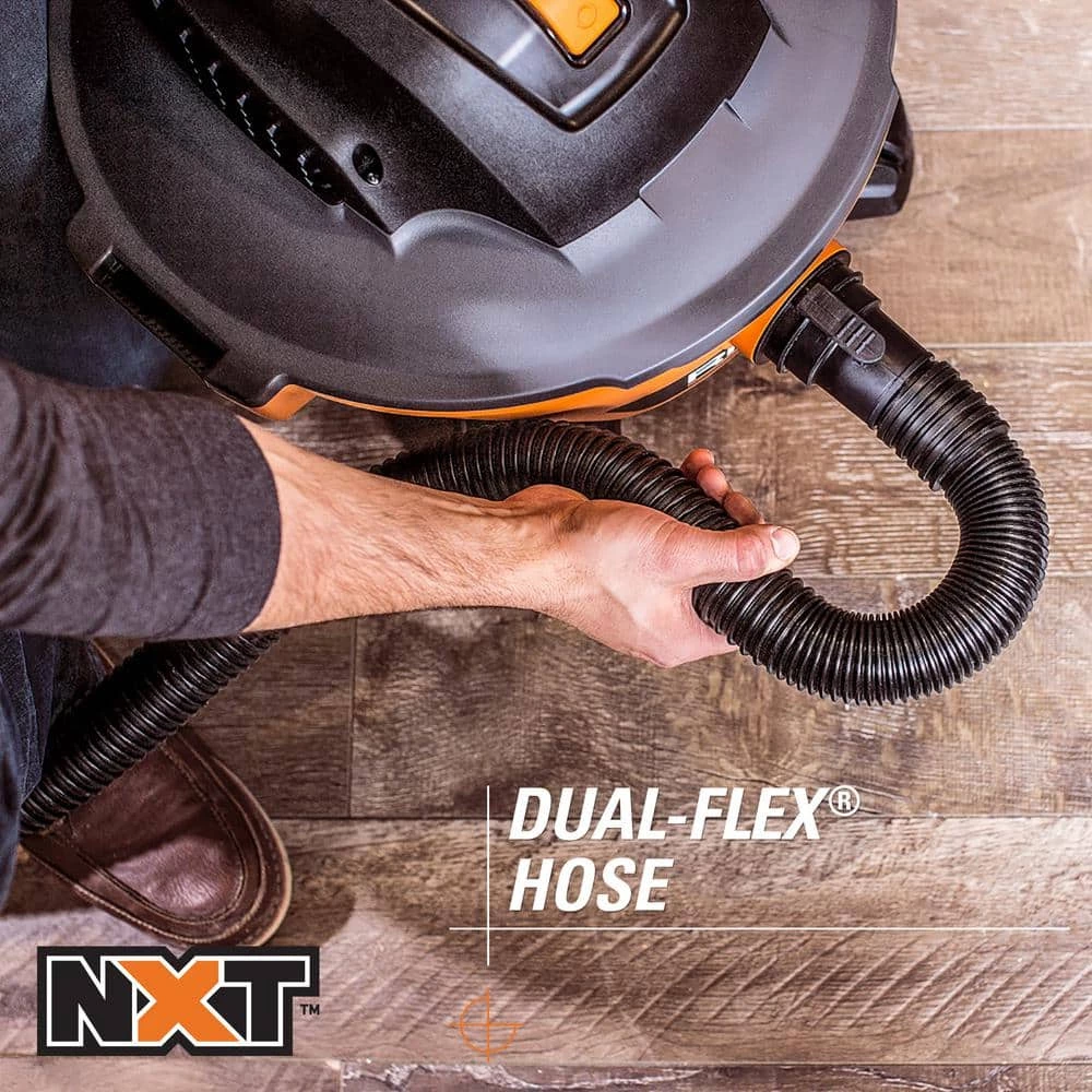 RIDGID 9 Gallon 4.25 Peak HP NXT Wet/Dry Shop Vacuum with Filter, Locking Hose, Three Extension Wands and Four Accessories - Image 9