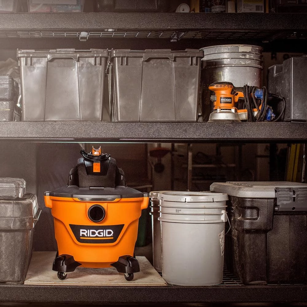 RIDGID 9 Gallon 4.25 Peak HP NXT Wet/Dry Shop Vacuum with Filter, Locking Hose, Three Extension Wands and Four Accessories - Image 10