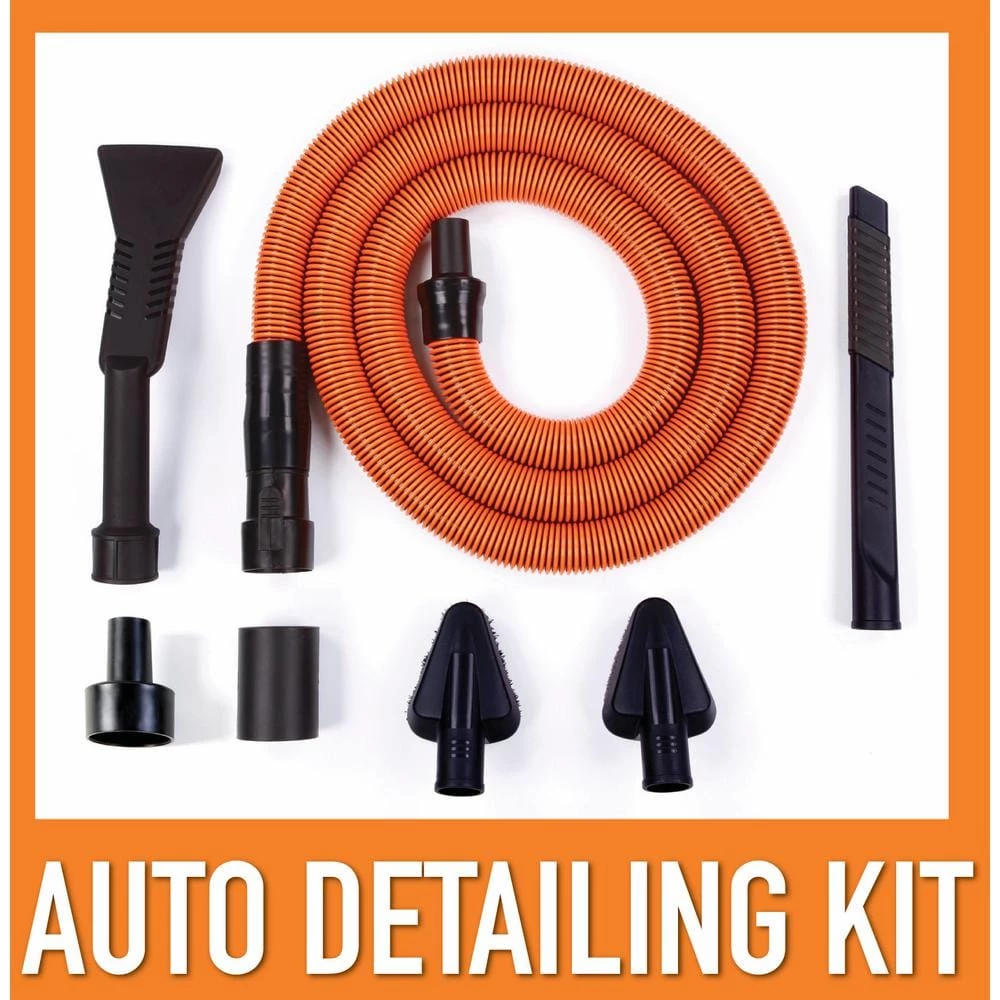 RIDGID 12 Gallon 5.0 Peak HP NXT Wet/Dry Shop Vacuum with Filter, Locking Hose, Accessories and Premium Car Cleaning Kit - Image 8