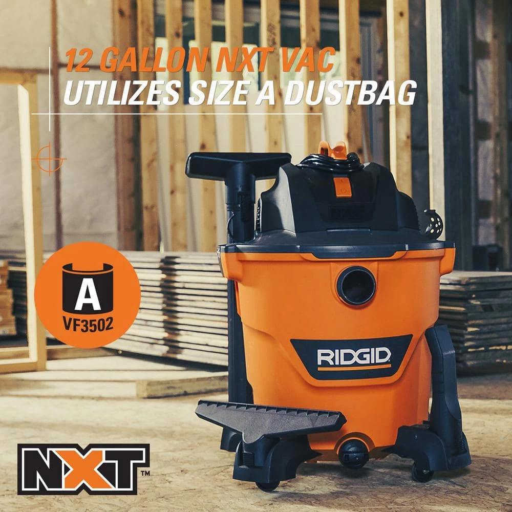 RIDGID 12 Gallon 5.0 Peak HP NXT Wet/Dry Shop Vacuum with Filter, Locking Hose, Accessories and Premium Car Cleaning Kit - Image 12
