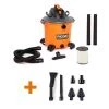 RIDGID 16 Gallon 5.0 Peak HP NXT Wet/Dry Shop Vacuum with Filter, Locking Hose, Accessories and Car Cleaning Kit