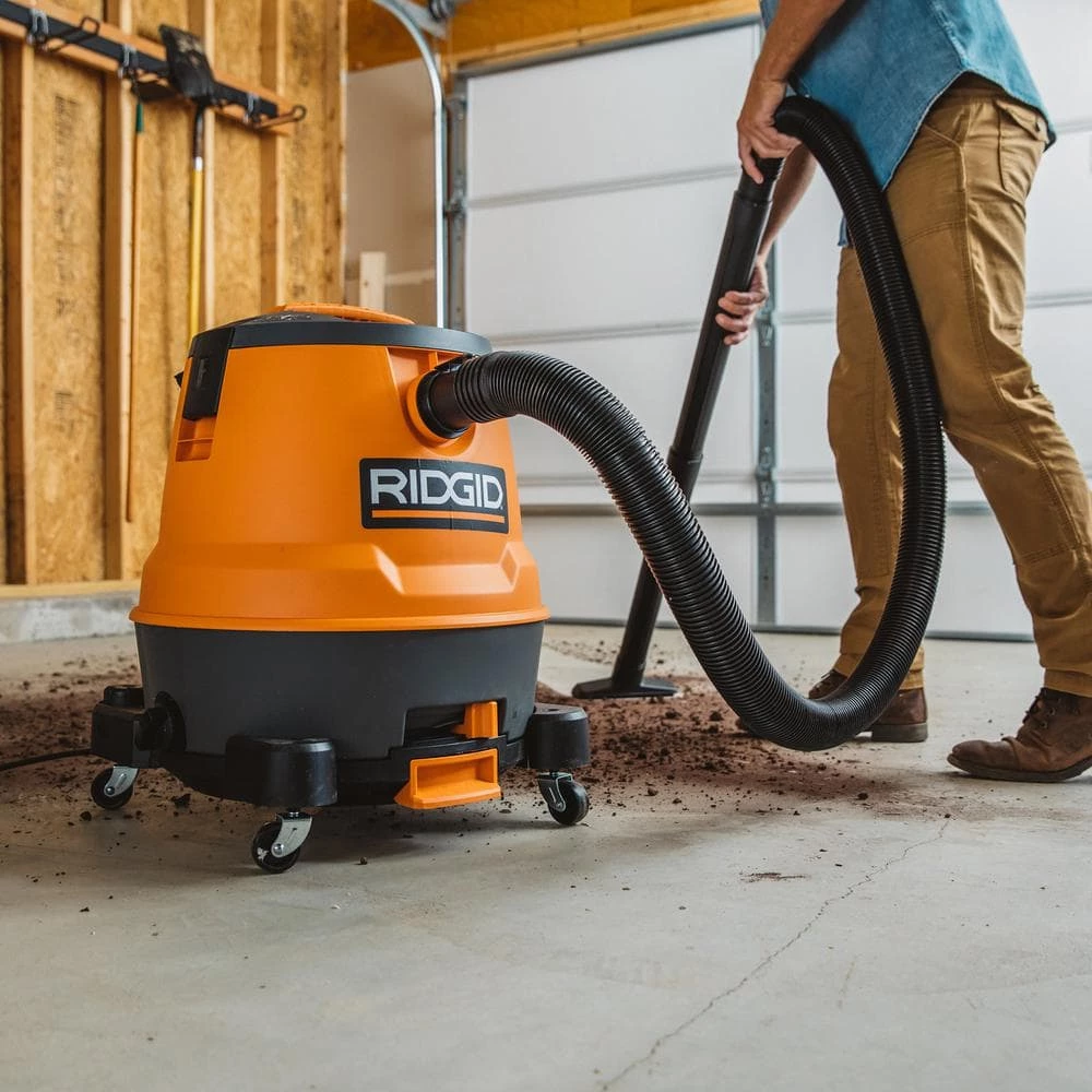 RIDGID 12 Gallon 6.5 Peak HP Motor-On-Bottom Wet/Dry Shop Vacuum with Fine Dust Filter, Locking Hose and Accessories - Image 12