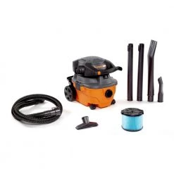 RIDGID 4 Gallon 6.0 Peak HP Wet/Dry Shop Vacuum with Detachable Blower, Fine Dust Filter, Locking Hose and Accessories