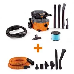 RIDGID 4 Gal. 6.0 Peak HP Wet/Dry Shop Vacuum with Detachable Blower, Fine Dust Filter, Hose, Accessories and Car Cleaning Kit