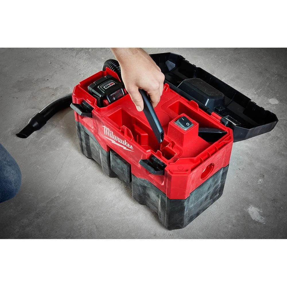 Milwaukee M18 18-Volt 2 Gal. Lithium-Ion Cordless Wet/Dry Vacuum with M18 18-Volt Lithium-Ion 1/4 in. Compact Impact Driver Kit - Image 15