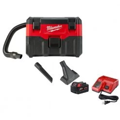 Milwaukee M18 18-Volt 2 Gal. Lithium-Ion Cordless Wet/Dry Vacuum with M18 XC 5.0 Ah Starter Kit