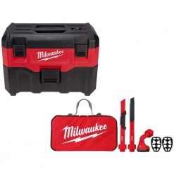 Milwaukee M18 18-Volt 2 Gal. Lithium-Ion Cordless Wet/Dry Vacuum with AIR-TIP 1-1/4 in. - 2-1/2 in. (4-Piece) Automotive Kit