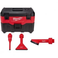 Milwaukee M18 18-Volt 2 Gal. Lithium-Ion Cordless Wet/Dry Vacuum w/AIR-TIP 1-1/4 in. - 2-1/2 in. (3-Piece) Crevice and Nozzle Kit