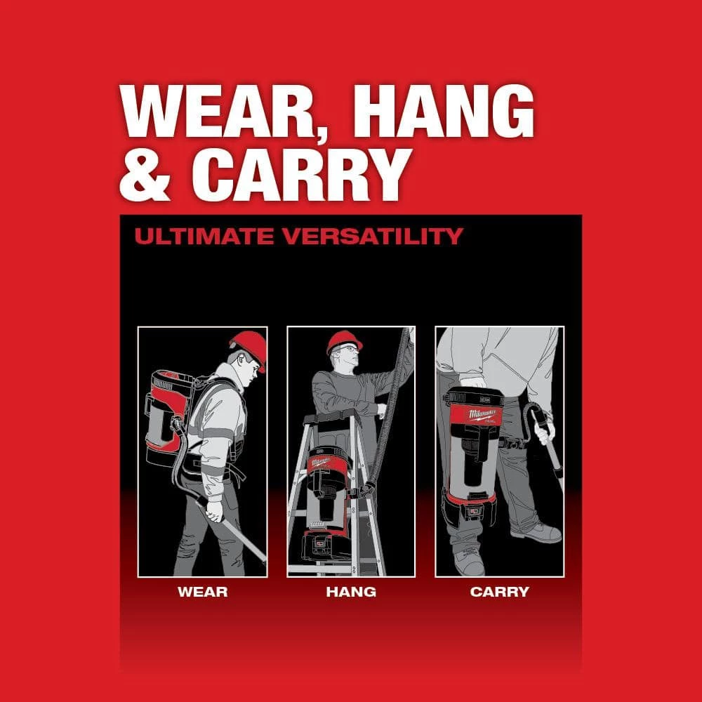 Milwaukee M18 FUEL 18-Volt Lithium-Ion Brushless 1 Gal. Cordless 3-in-1 Backpack Vacuum (Tool-Only) - Image 6