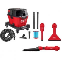 Milwaukee M18 FUEL 6 Gal. Cordless Wet/Dry Shop Vac W/Filter, Hose and AIR-TIP 1-1/4 in. - 2-1/2 in. Brush, Crevice and Nozzle Kit