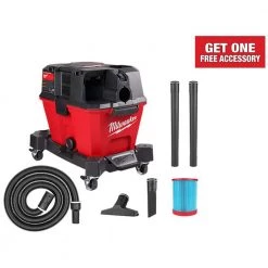Milwaukee M18 FUEL 6 Gal. Cordless Wet/Dry Shop Vacuum with Filter, Hose, and Accessories