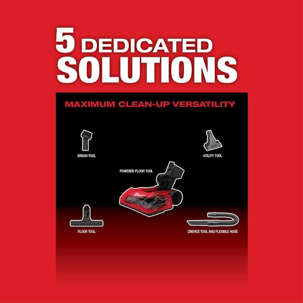 Milwaukee M18 FUEL 18-Volt Lithium-Ion Brushless 0.25 Gal. Cordless Jobsite Vacuum with Extra Filter - Image 7