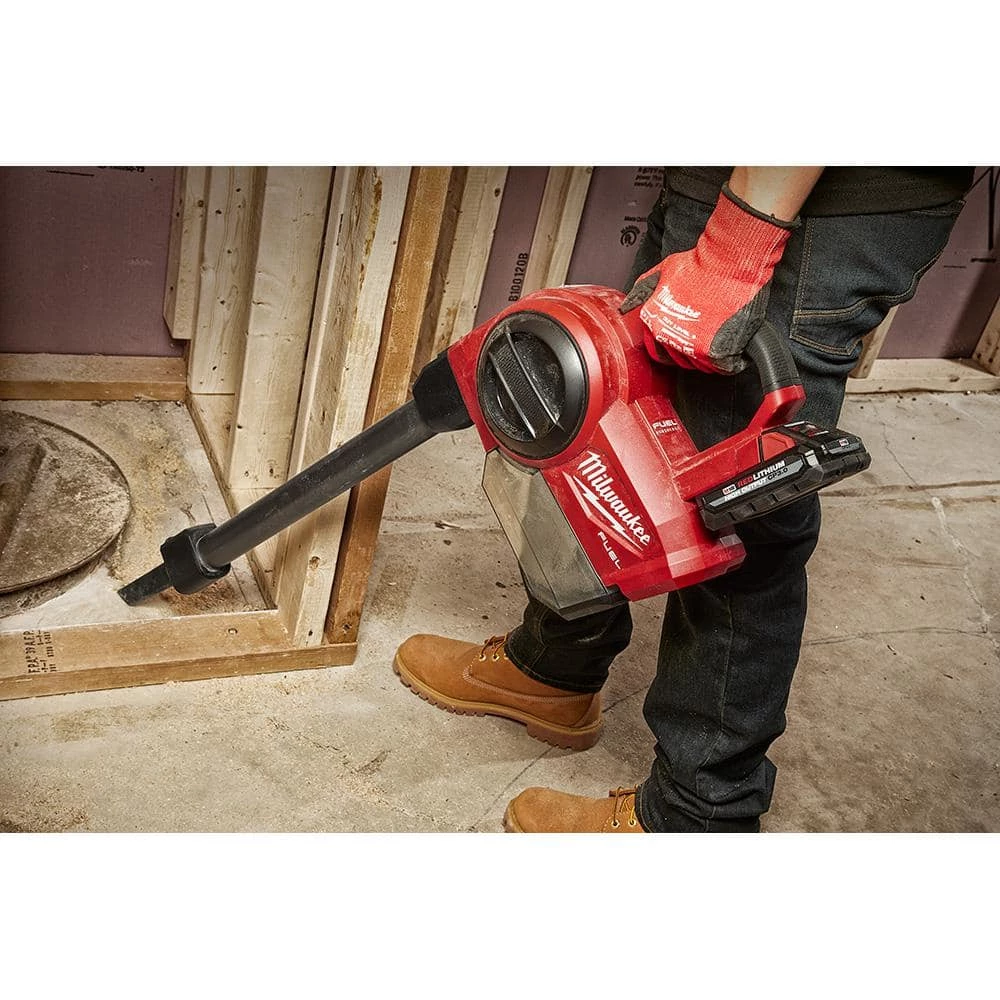 Milwaukee M18 FUEL 18-Volt Lithium-Ion Brushless 0.25 Gal. Cordless Jobsite Vacuum with Extra Filter - Image 12