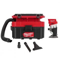 Milwaukee M18 FUEL PACKOUT 18-Volt Lithium-Ion Cordless 2.5 Gal. Wet/Dry Vacuum W/ Compact Router