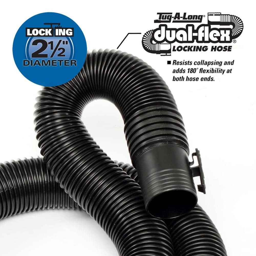 2-1/2 in. x 20 ft. Dual-Flex Tug-A-Long Locking Vacuum Hose for RIDGID Wet/Dry Shop Vacuums - Image 5