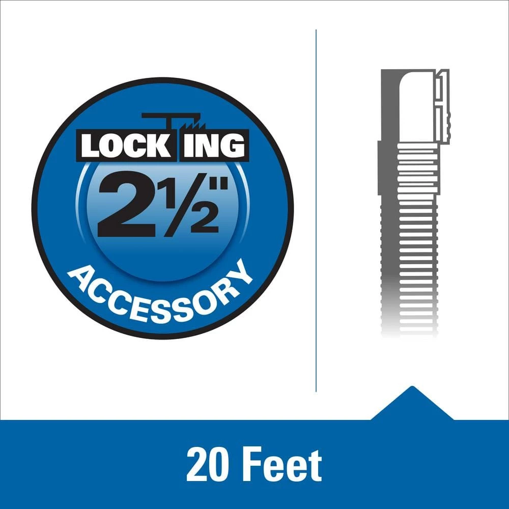 2-1/2 in. x 20 ft. Dual-Flex Tug-A-Long Locking Vacuum Hose for RIDGID Wet/Dry Shop Vacuums - Image 13