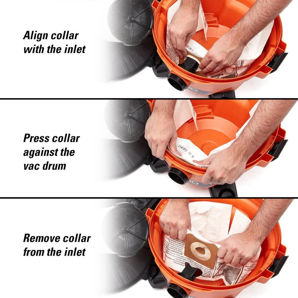 High-Efficiency Size C Dust Collection Bags for 3 to 4.5 Gallon and HD06001 RIDGID Wet/Dry Shop Vacuums (2-Pack) - Image 4