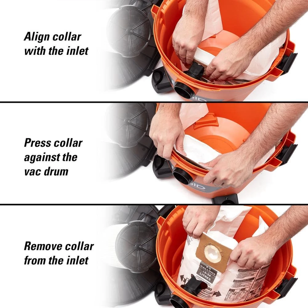 High-Eff. Size B Dust Collection Bags for 5-8 Gal. Shop-Vac Branded Vacs, 5-10 Gal. RIDGID Vacs, except HD0600 (2-Pack) - Image 4