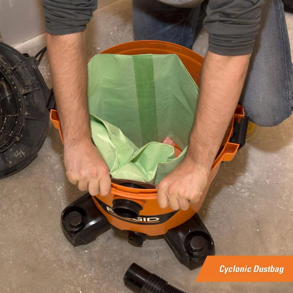Premium Size A Cyclonic Dry Pick-Up Dust Bags for Select 12 to 16 Gallon RIDGID Wet/Dry Shop Vacuums (2-Pack) - Image 3