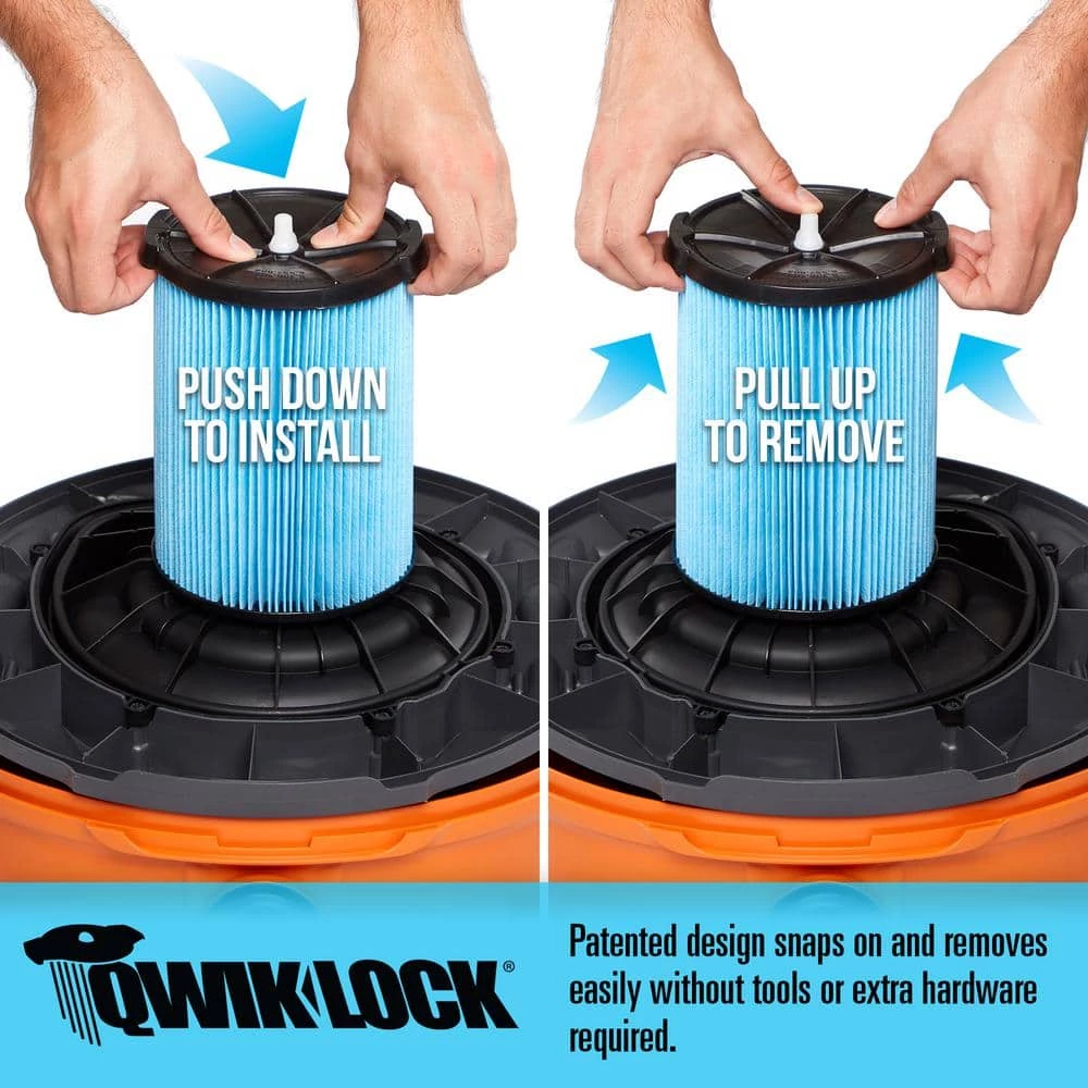 3-Layer Fine Dust Pleated Paper Filter for Most 5 Gallon and Larger RIDGID Wet/Dry Shop Vacuums (2-Pack) - Image 4