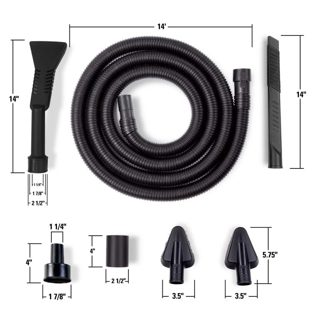 1-1/4 in. Car Cleaning Accessory Kit with 14-ft Hose for RIDGID Wet/Dry Shop Vacuums - Image 5