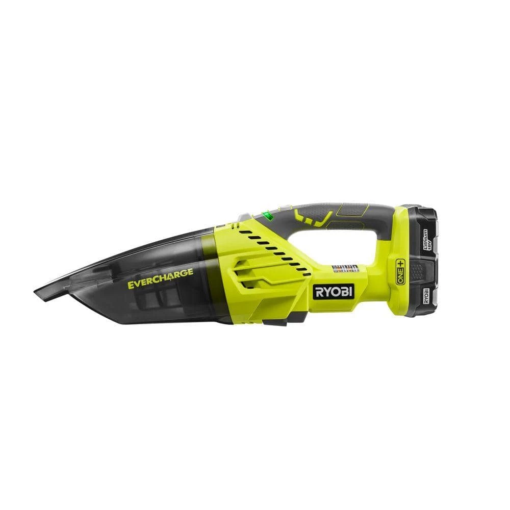 RYOBI ONE+ 18V Lithium-Ion Cordless EVERCHARGE Hand Vacuum Kit with 1.3 Ah Compact Battery and Wall Adaptor/Charger - Image 2